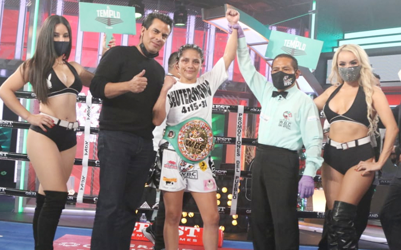 LOURDES JUÁREZ CAMPEONA MUNDIAL SUPERMOSCA WBC.