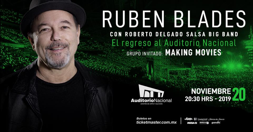 RUBEN BLADES CON ROBERTO DELGADO SALSA BIG BAND REGRESA A MÉXICO CON TODOS SUS ÉXITOS